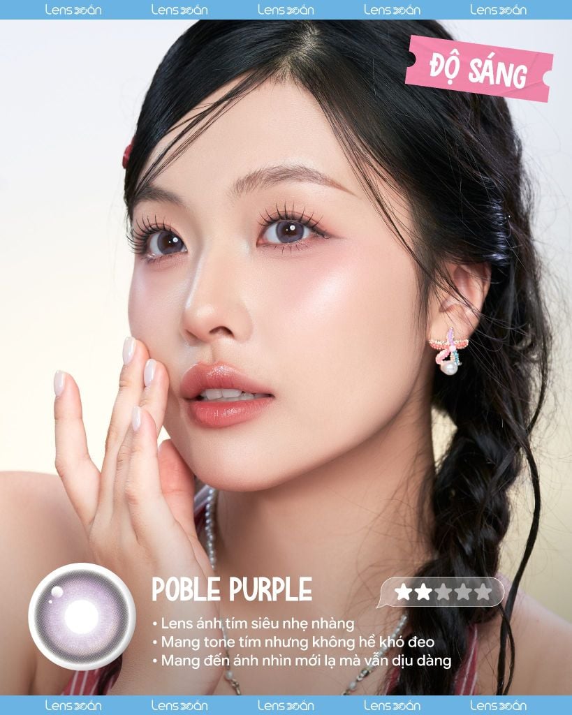 Poble Purple MYFiPN lens tím pastel tự nhiên