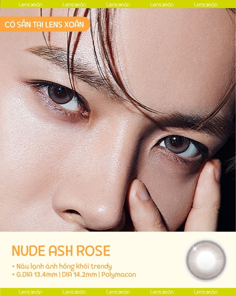 Heeseung Enhypen đeo lens Qrsessed Nude Ash Rose