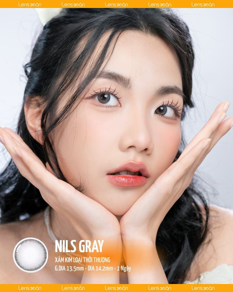 Nils Gray – Lens xám kim loại trendy từ OLENS | Lens Xoắn