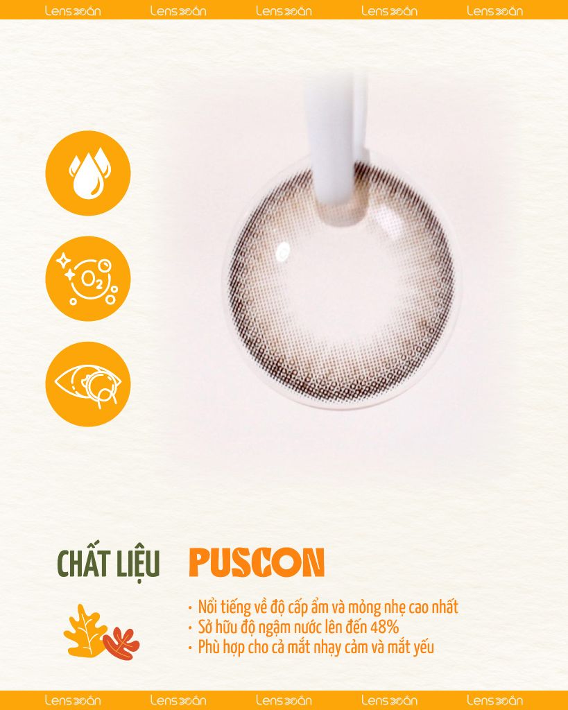 NILS BROWN – Lens nâu cam ấm rạng rỡ, top seller mùa kỷ yếu | Lens Xoắn