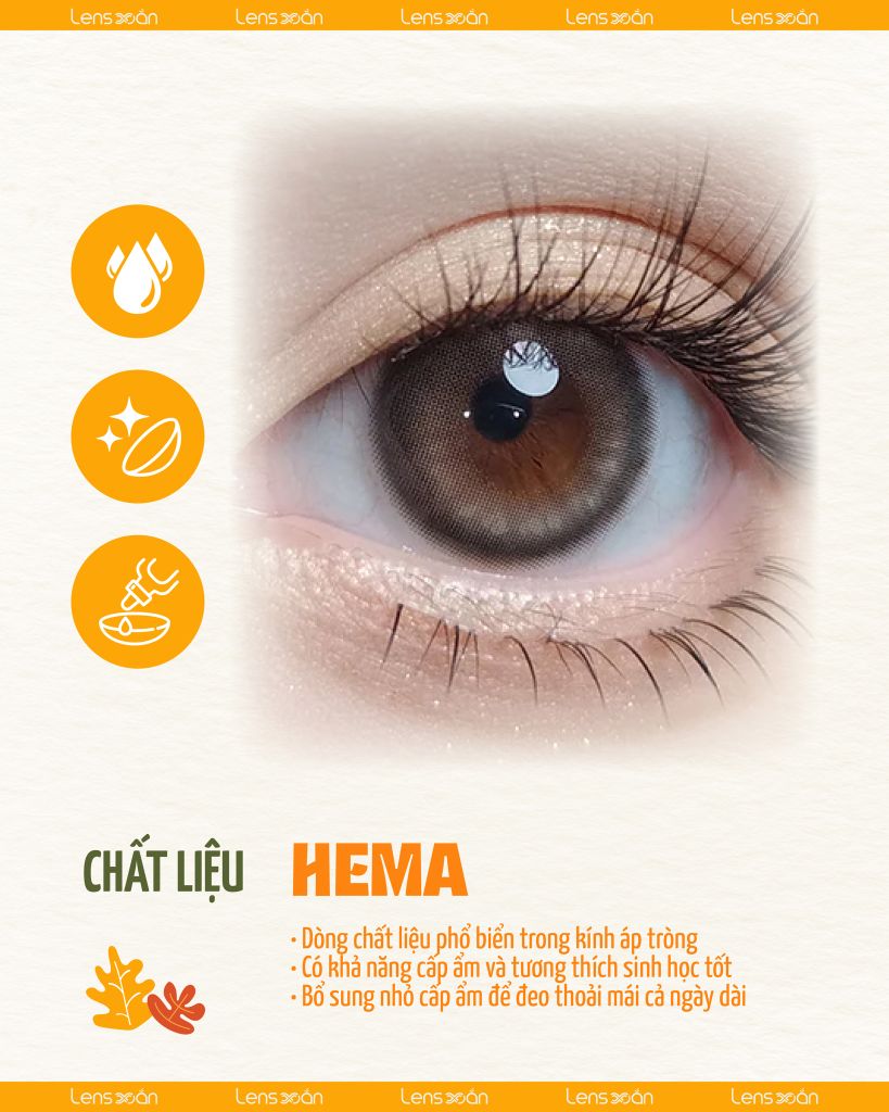 MEOW KOSHORT GRAY – Lens xám khói pha nâu khói trendy, chất liệu HEMA êm ái