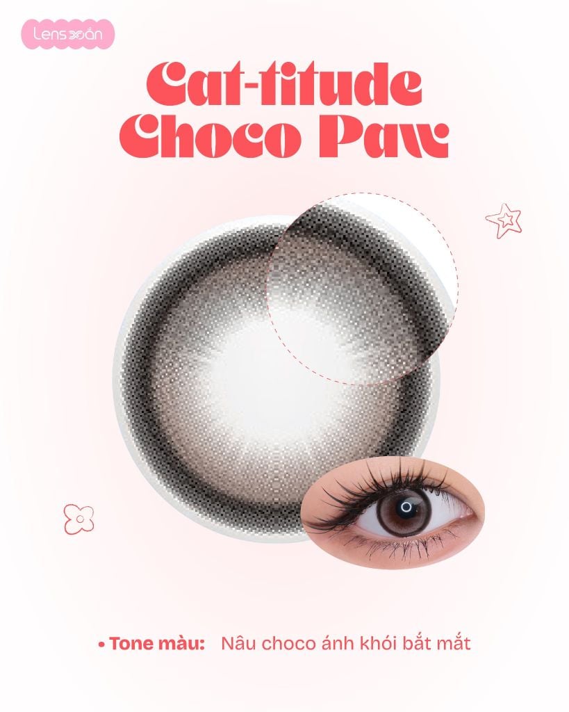 Cat-titude Collection Hapa Kristin lens mèo con Choco Paw tại Lens Xoắn