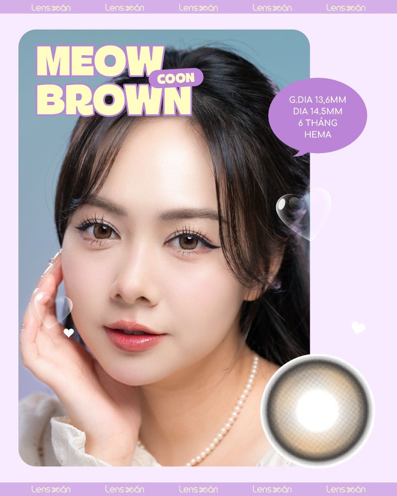 Lens Meow Coon Brown cho cô dâu – Tone nâu lạnh quyến rũ