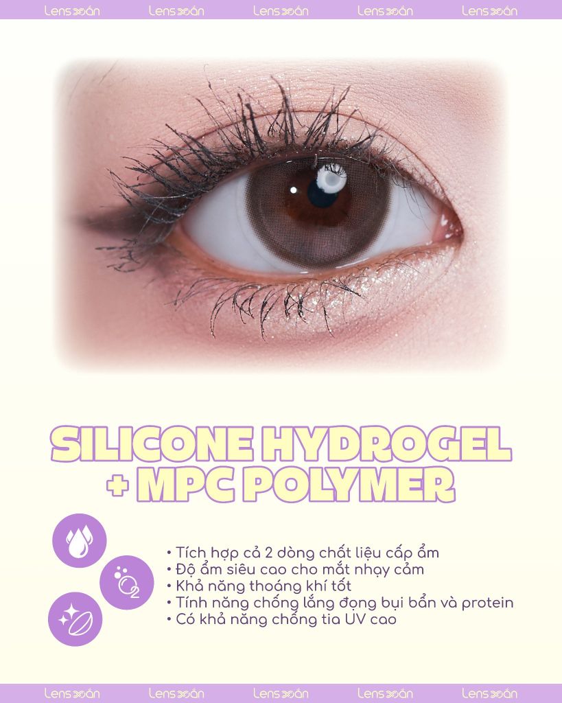 COCO MIO ROZE BROWN – Lens siêu cấp ẩm cho mắt nhạy cảm từ Lens Xoắn