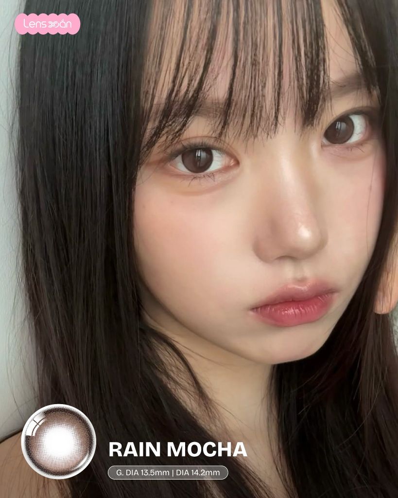 Rain Mocha OLENS lens nâu mocha 1 ngày trong veo chính hãng Lens Xoắn