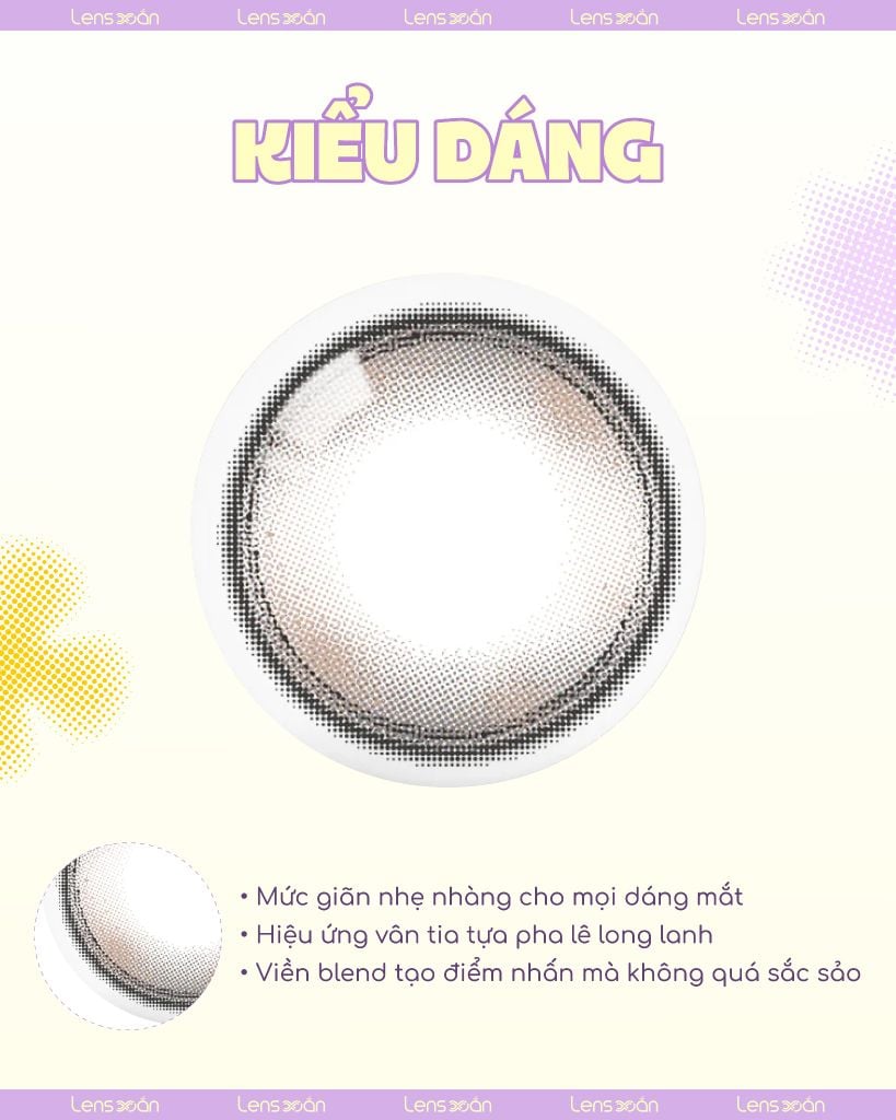 MEOW DEVON BEIGE – Thiết kế vân lens tinh tế từ Lens Xoắn