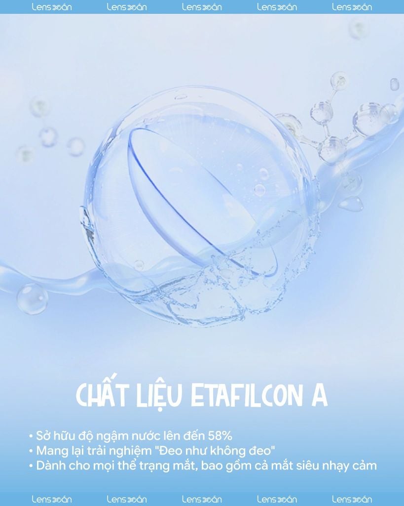 Keonho CORTIS sử dụng lens 1 ngày trong suốt y tế Acuvue Moist chính hãng
