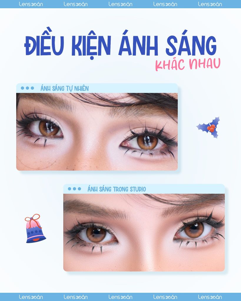 Brille Caramel MYFiPN lens nâu cam caramel tự nhiên tại Lens Xoắn