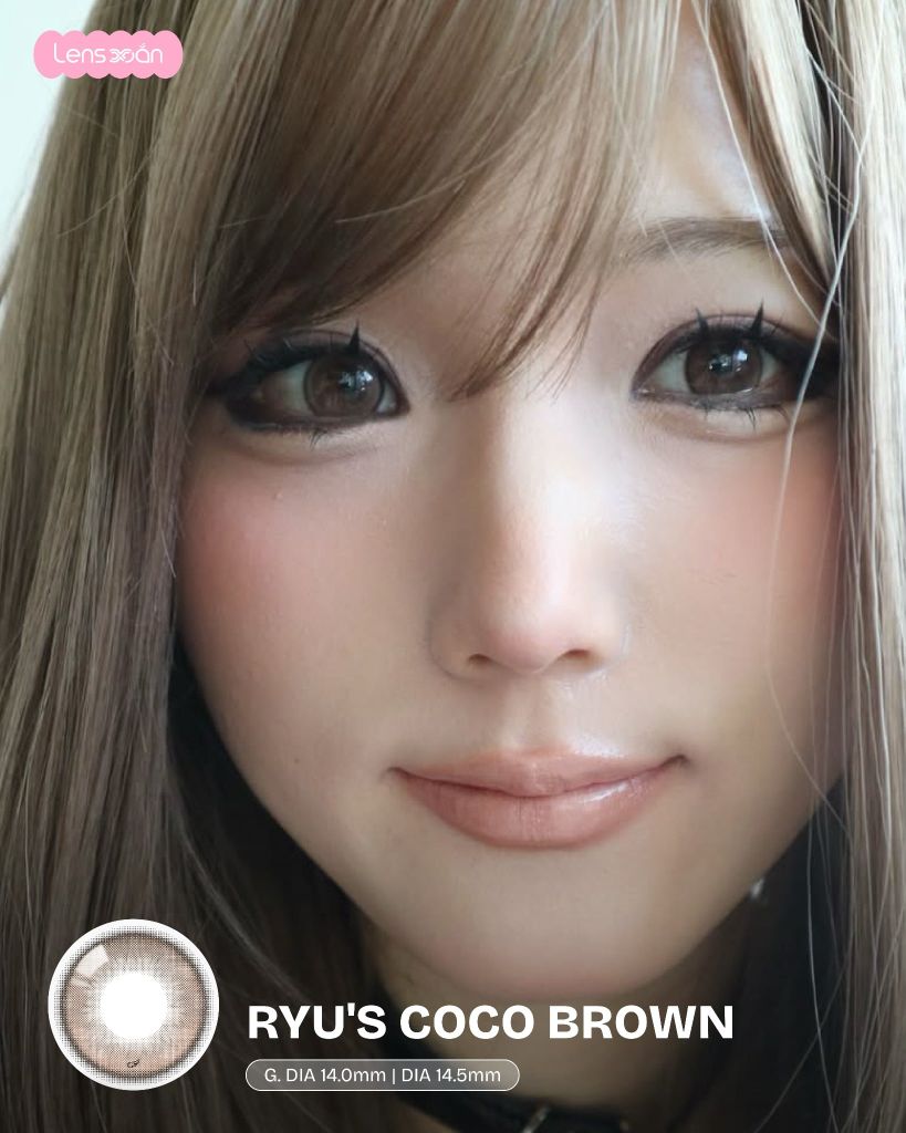 Ryu’s Coco Brown OLens lens nâu cam nude giãn tròng 14.5mm chính hãng