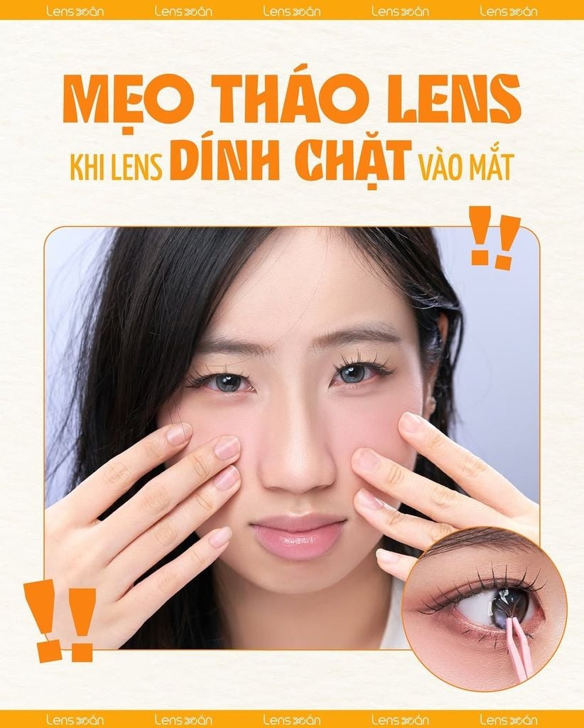 Mẹo tháo lens khi lens dính chặt vào mắt an toàn