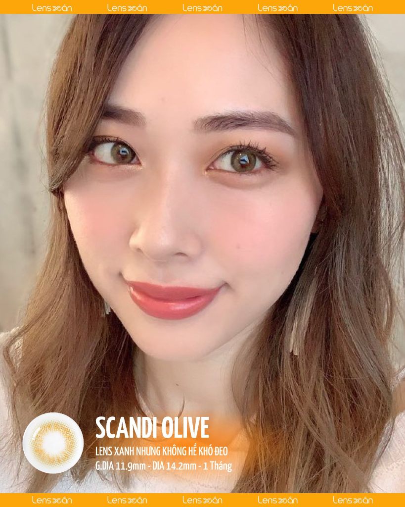 Scandi Olive – Lens xanh olive tự nhiên, hot trend 2025 | Lens Xoắn