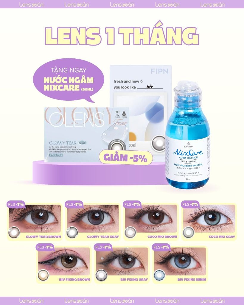 Quà tặng lens 1 tháng Coco Mio – Nixcare tại Shopee Lens Xoắn