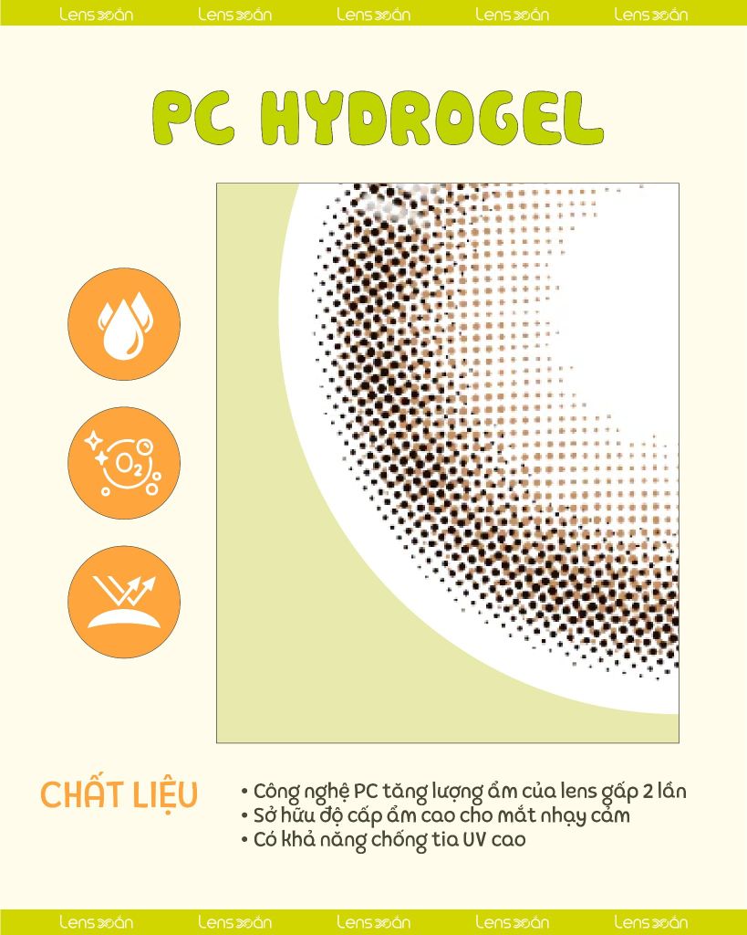 Lens A to Z Brown Hapa Kristin màu nâu choco sữa giãn tròng 13.9mm