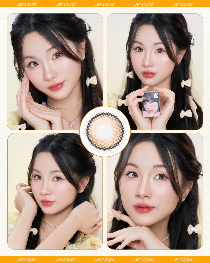 One Pick IG Cream Brown – Lens nâu vàng kem ngọt lịm, cuốn hút ánh nhìn