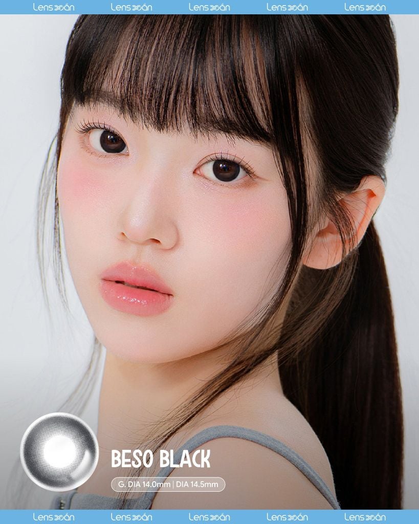 BESO Black 14.5 – Lens đen baby giãn tròng 1 ngày tự nhiên