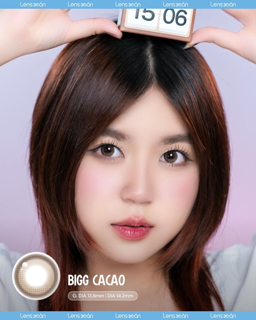 Lens Bigg Cacao MYFiPN nâu cacao hack mắt to tròn tự nhiên