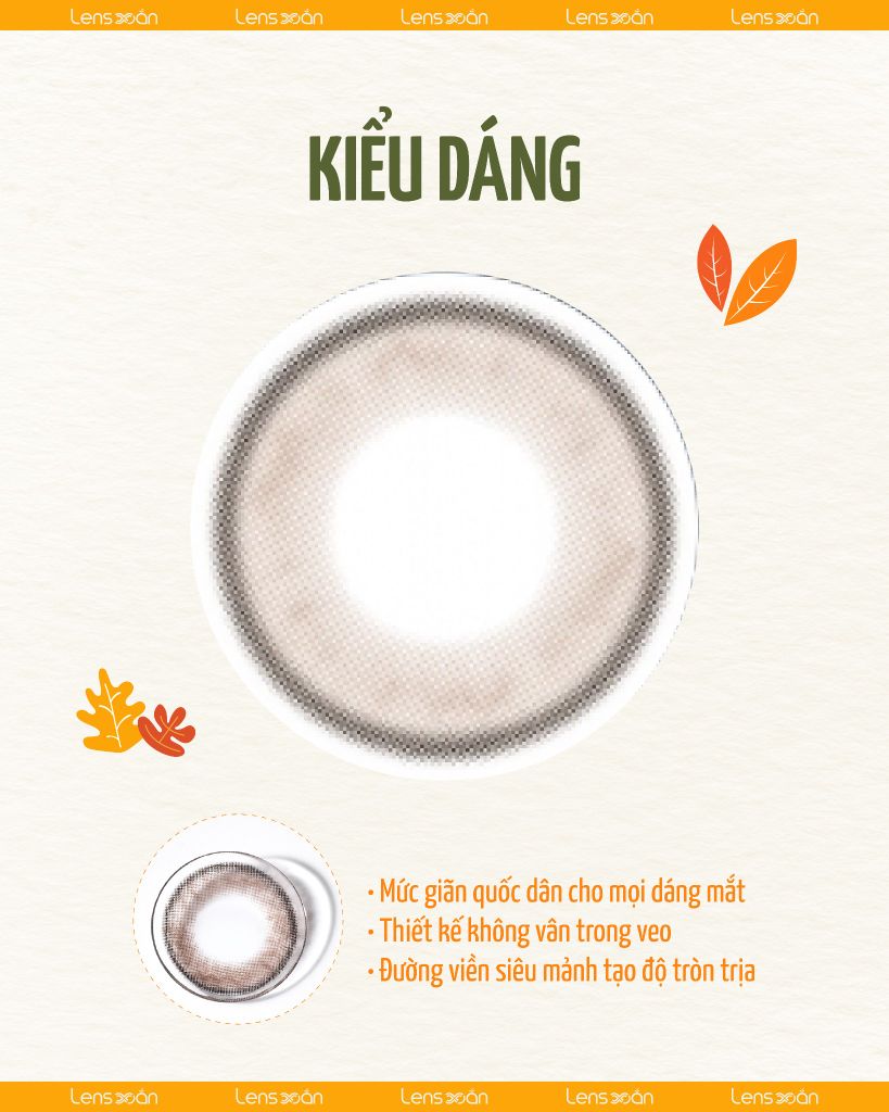 Ảnh lens Ashiz Choco nâu choco trong veo, phù hợp cho người mới bắt đầu