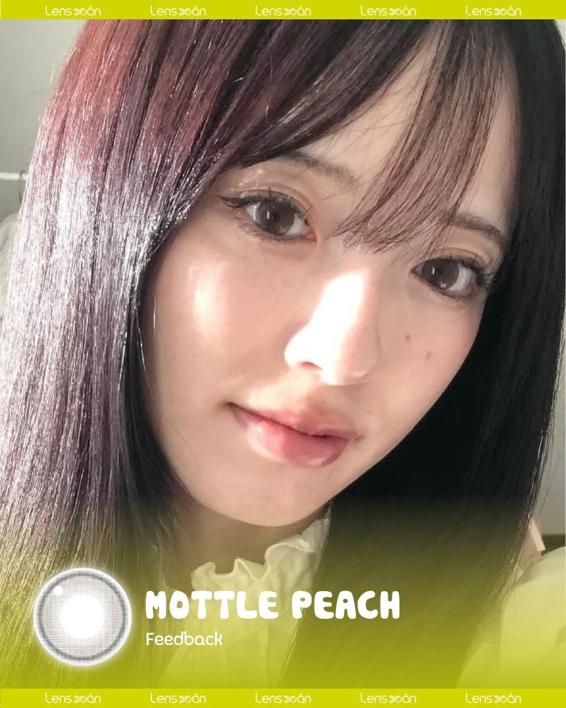 Mottle Peach ROM’U lens nâu cam đào trong veo