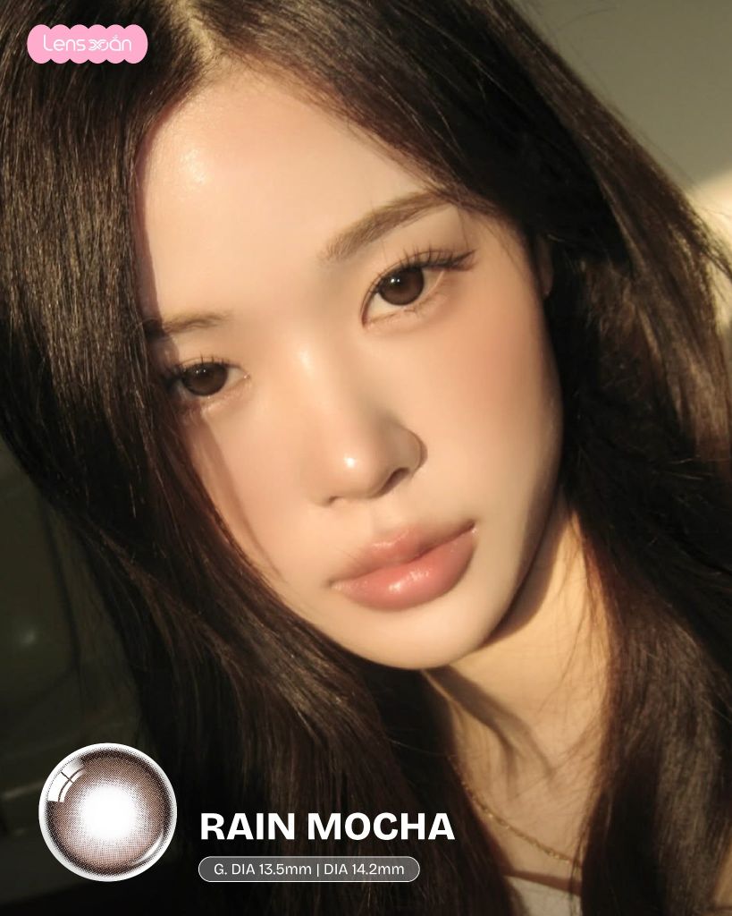 Rain Mocha OLENS lens nâu mocha 1 ngày trong veo chính hãng Lens Xoắn