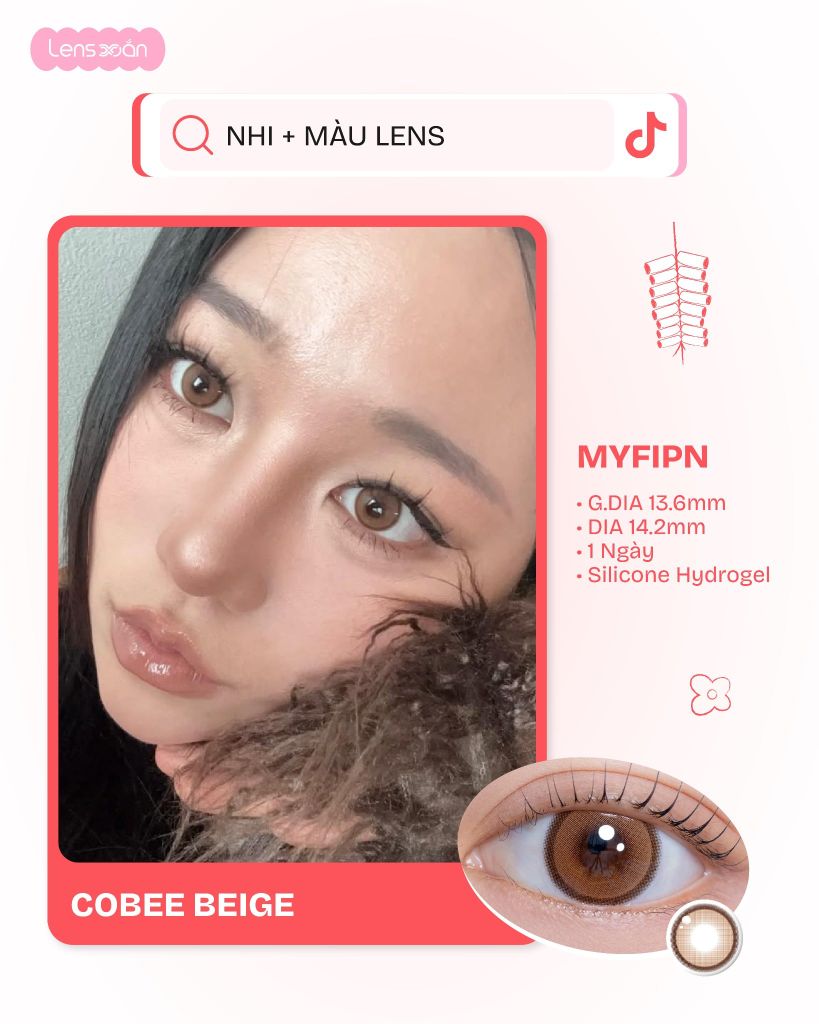 Cobee Beige – Lens hợp tên Nhi Tết 2026 tại Lens Xoắn