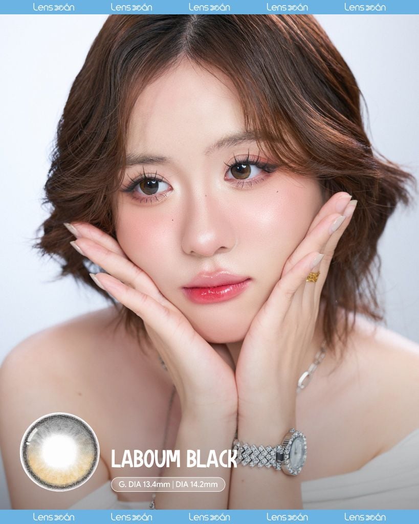 Laboum Black OLENS lens đen highlight nâu vàng G.DIA 13.4mm DIA 14.2mm