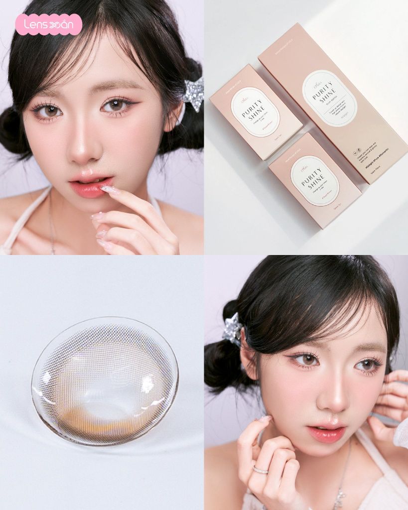 Purity Shine Taupe Brown Olola lens nâu sữa lạnh tự nhiên