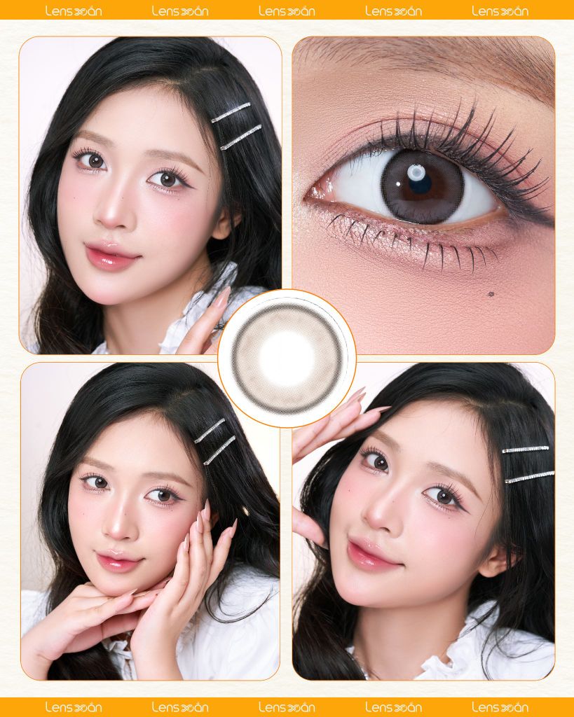 Ảnh lens Ashiz Choco nâu choco trong veo, phù hợp cho người mới bắt đầu