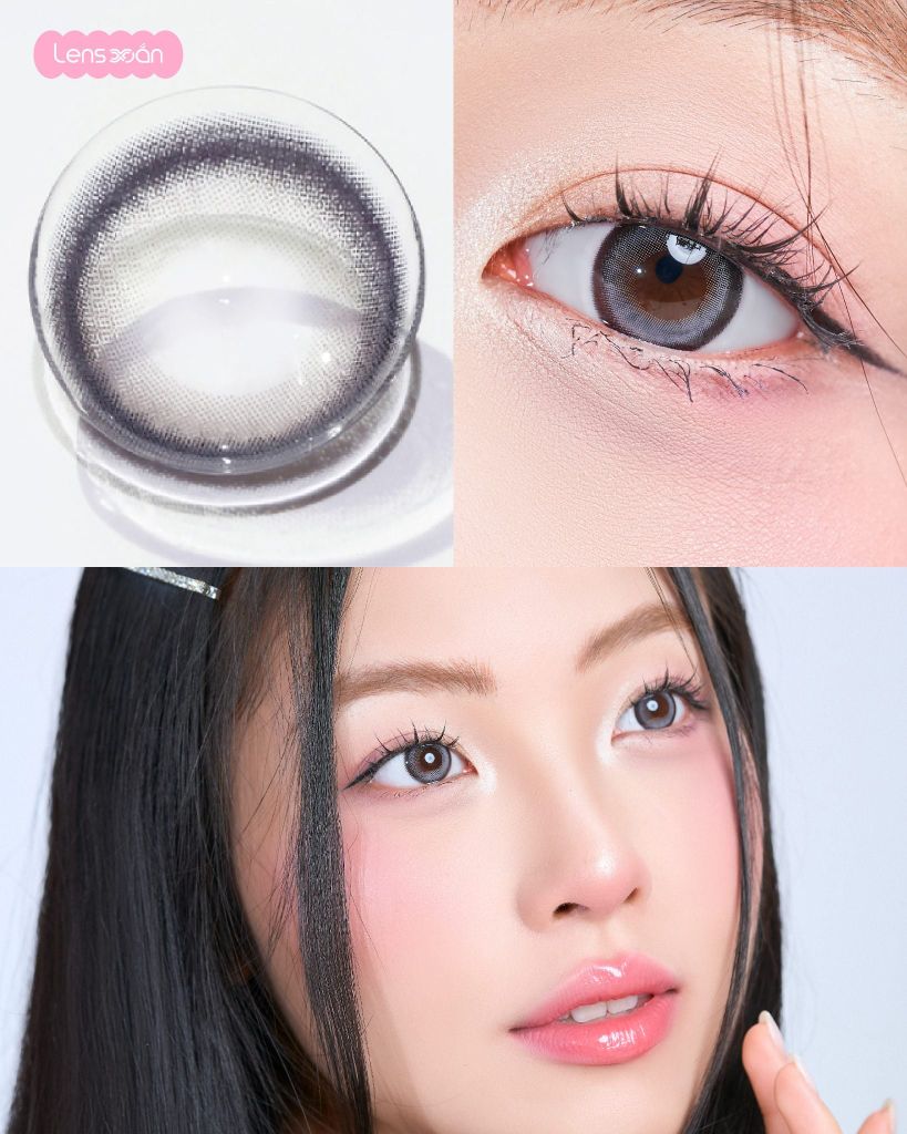 Lens Runway Gray QRSESSED ánh xám băng lạnh bắt sáng tự nhiên