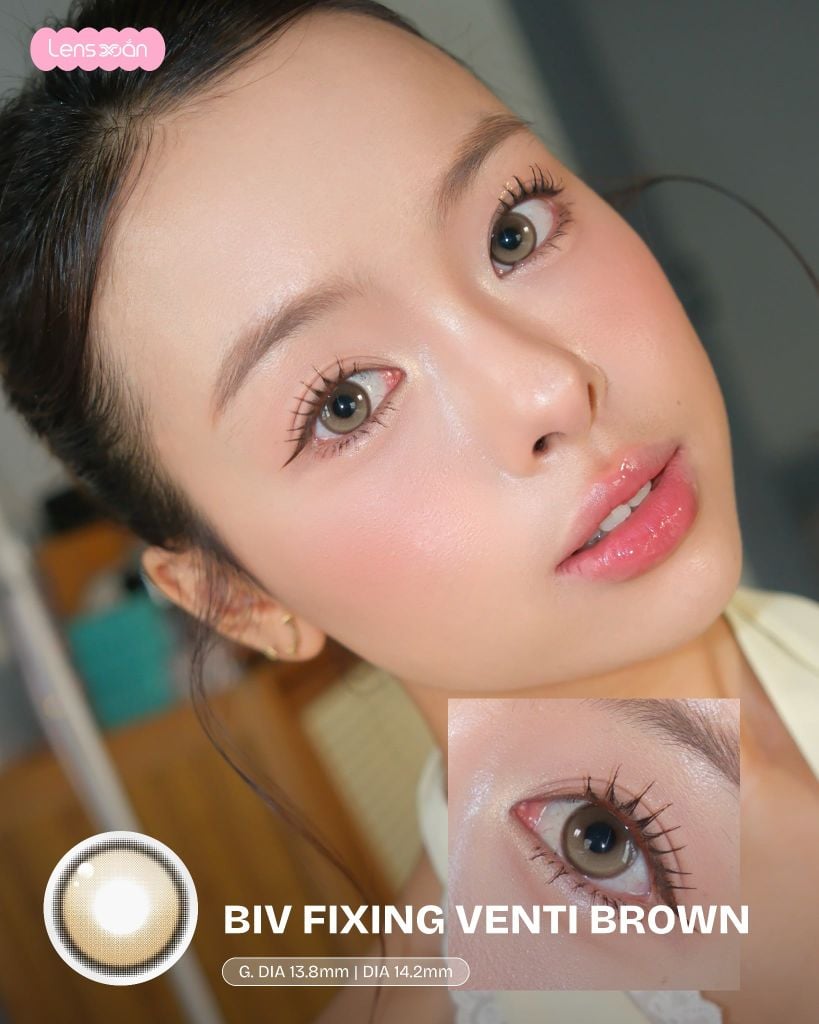 Lens BIV Oatmeal nâu sữa tự nhiên cho mắt trong veo nhẹ nhàng