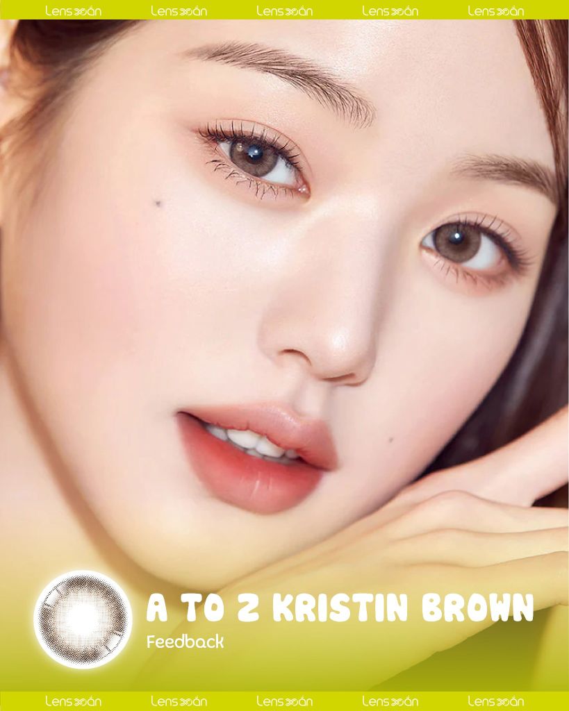 Lens A to Z Brown Hapa Kristin màu nâu choco sữa giãn tròng 13.9mm
