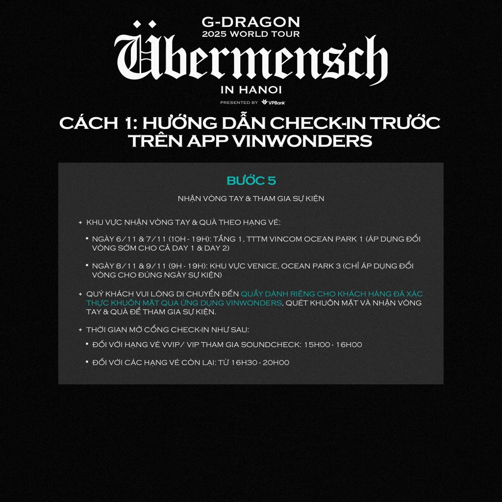 Bước 5: Nhận vòng tay & quà tại Vincom Ocean Park