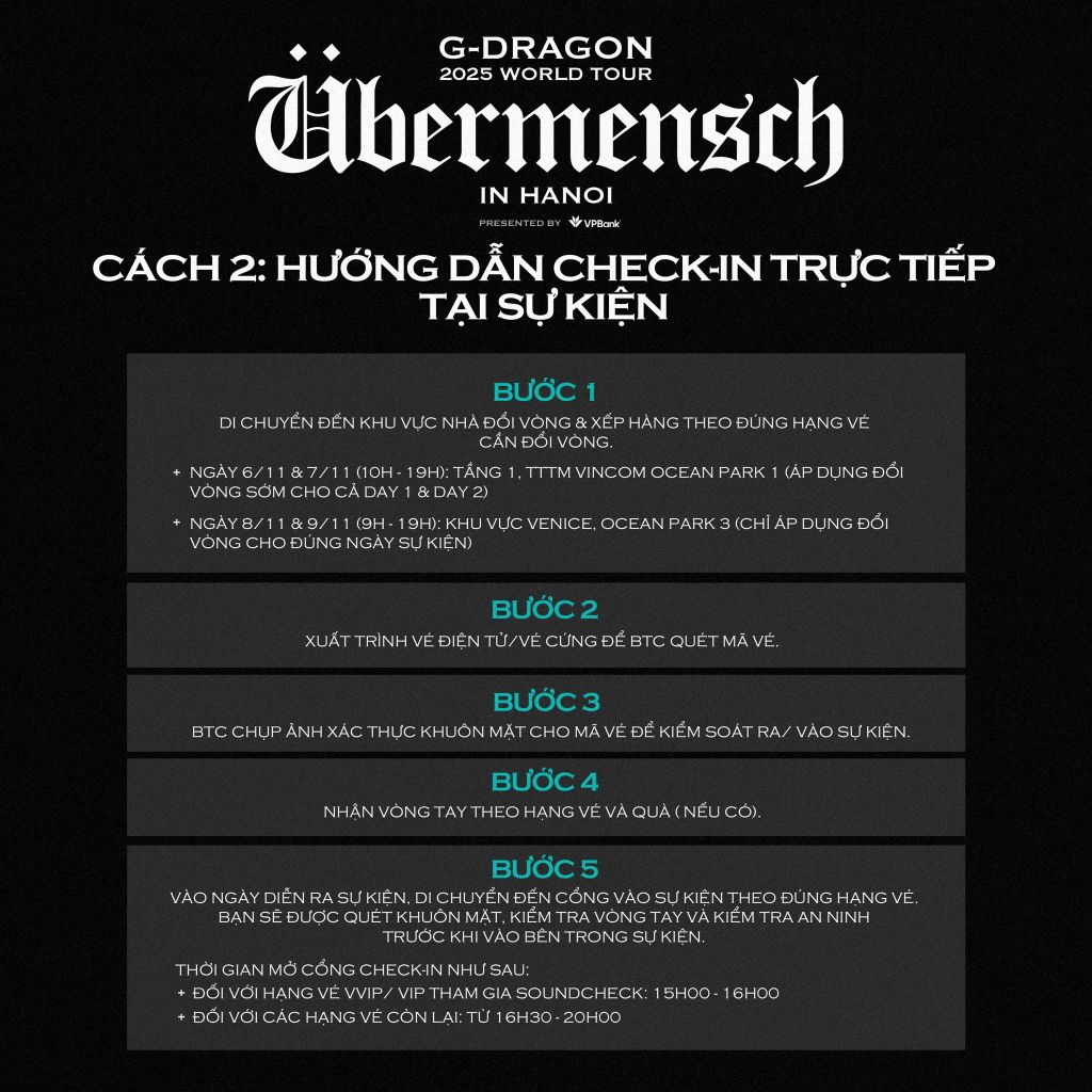 Check-in trực tiếp tại sự kiện – Quét Face ID & nhận vòng tay