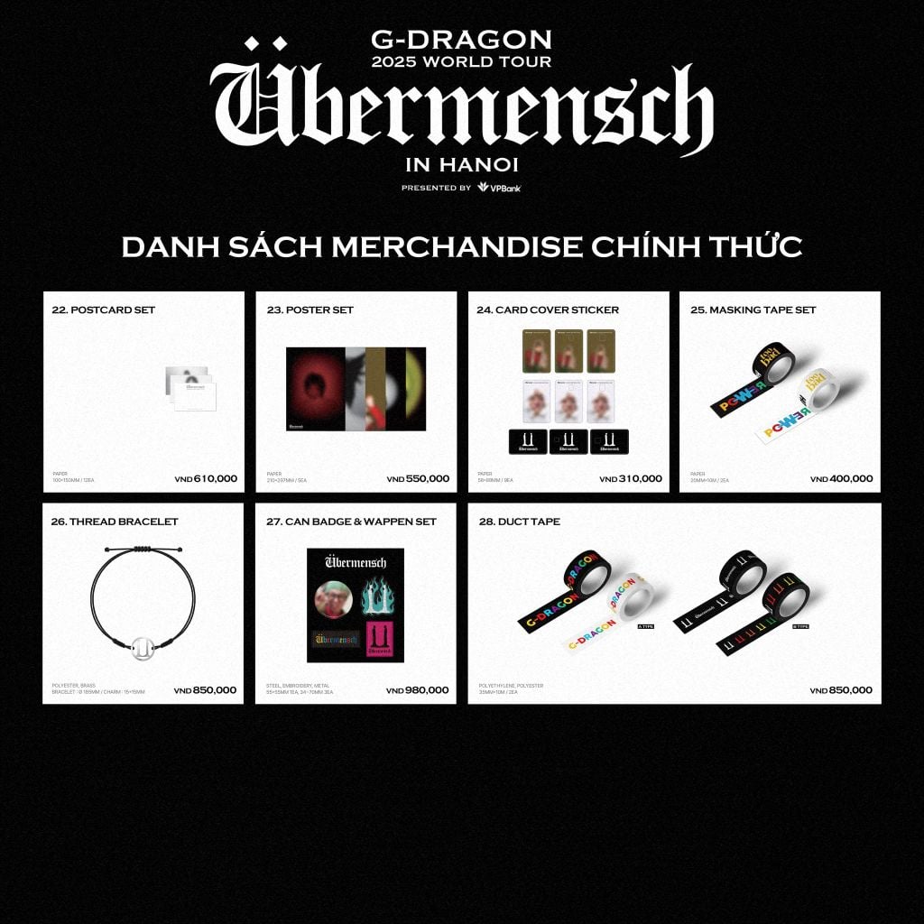 Merchandise G-DRAGON Übermensch 2025