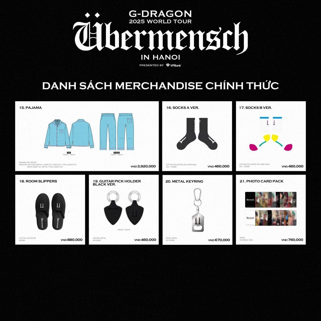 Merchandise G-DRAGON Übermensch 2025