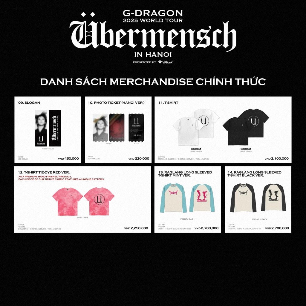 Merchandise G-DRAGON Übermensch 2025