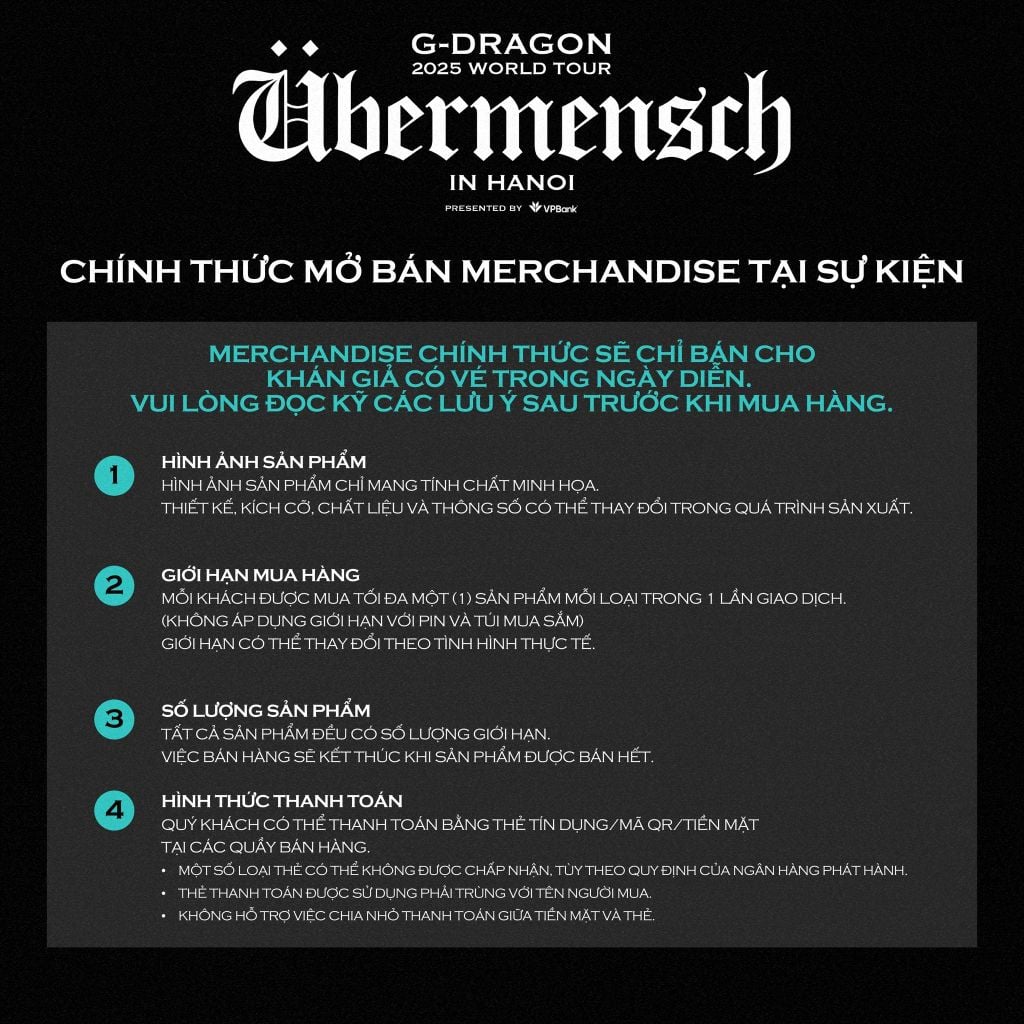 Merchandise G-DRAGON Übermensch 2025