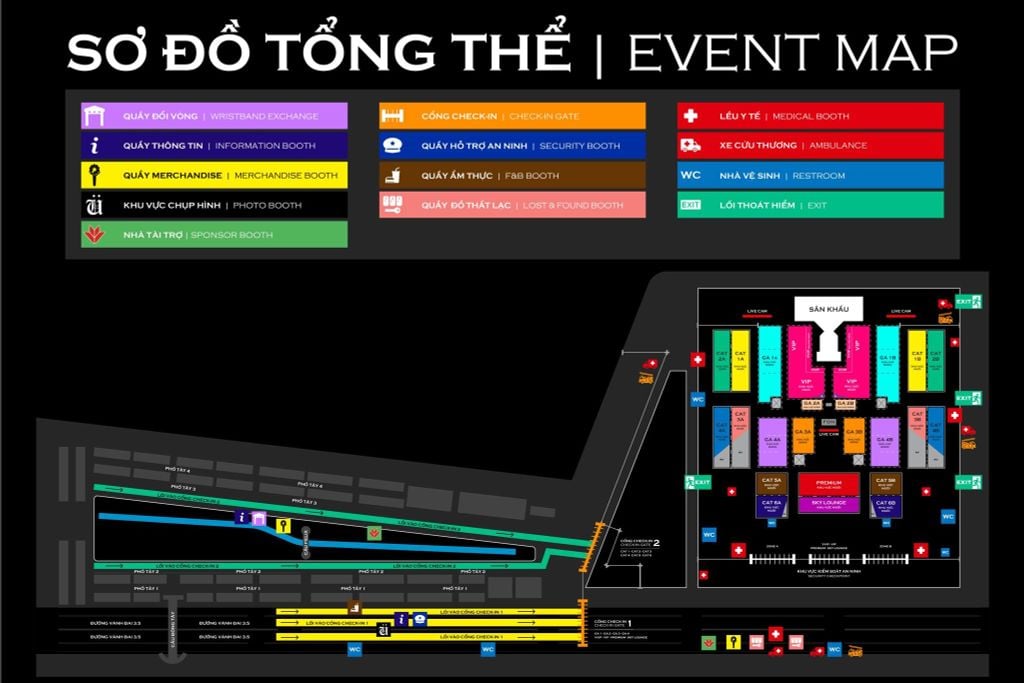 Sơ đồ concert G-DRAGON 2025 Übermensch tại 8Wonder Ocean City Hà Nội