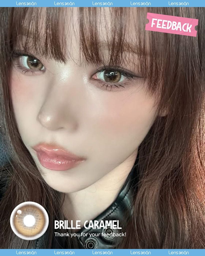 Brille Caramel MYFiPN lens nâu cam caramel tự nhiên tại Lens Xoắn