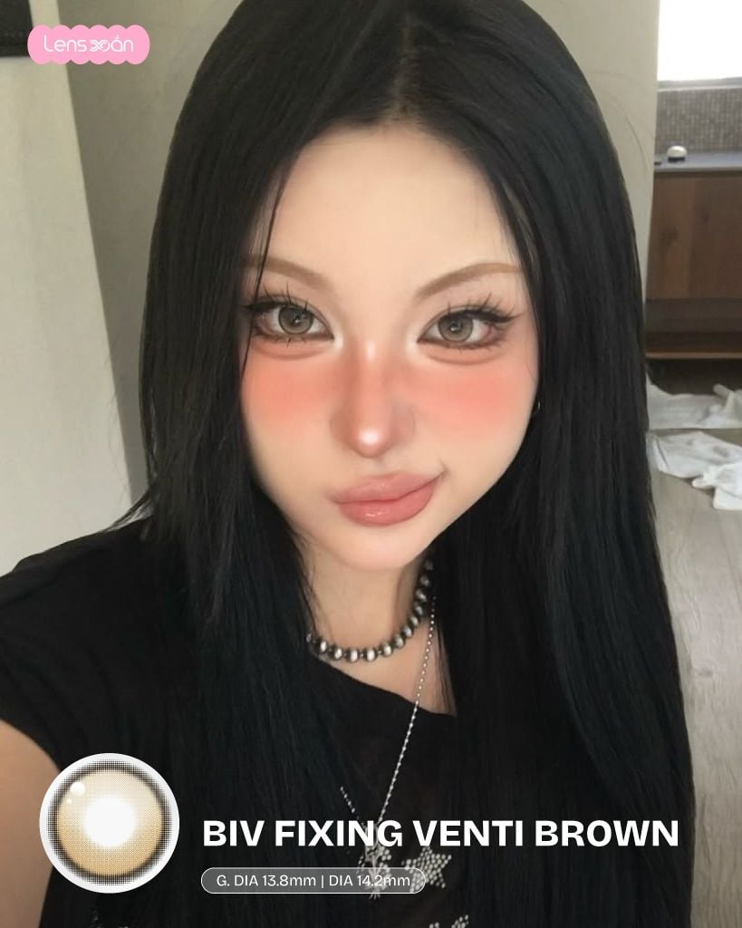 Lens BIV Oatmeal nâu sữa tự nhiên cho mắt trong veo nhẹ nhàng
