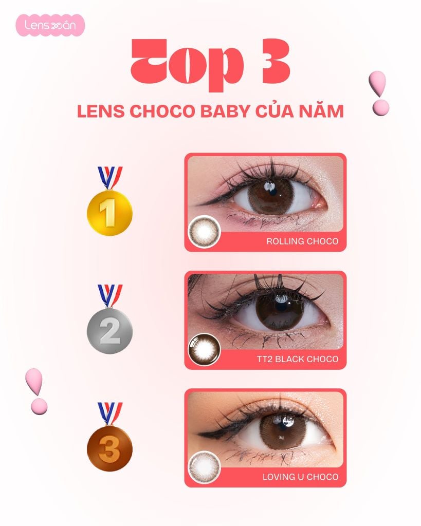 top 3 màu lens theo nhu cầu được yêu thích nhất năm 2025