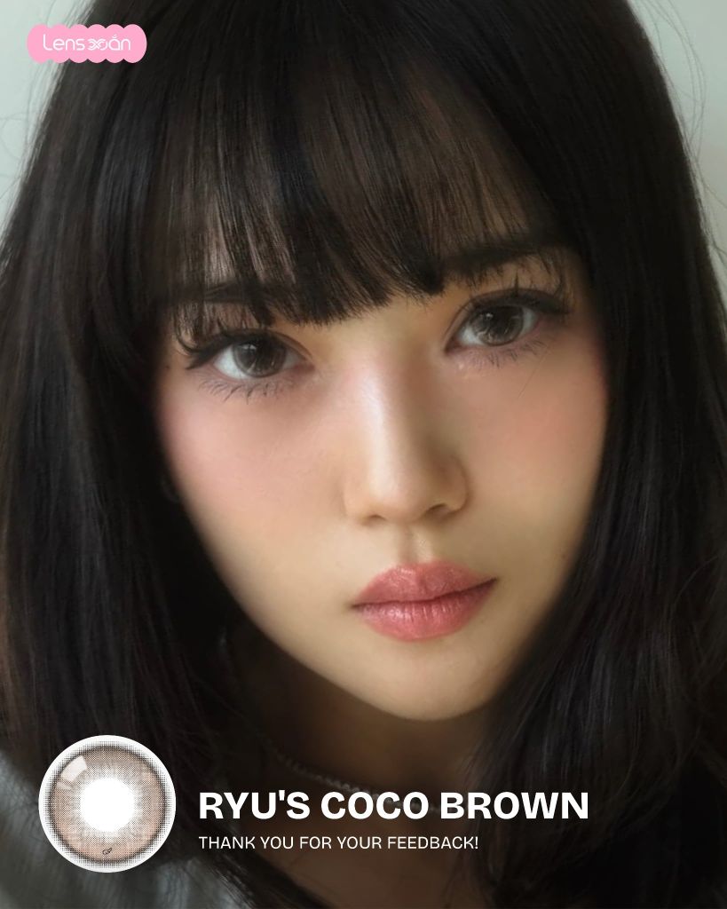 Ryu’s Coco Brown OLens lens nâu cam nude giãn tròng 14.5mm chính hãng
