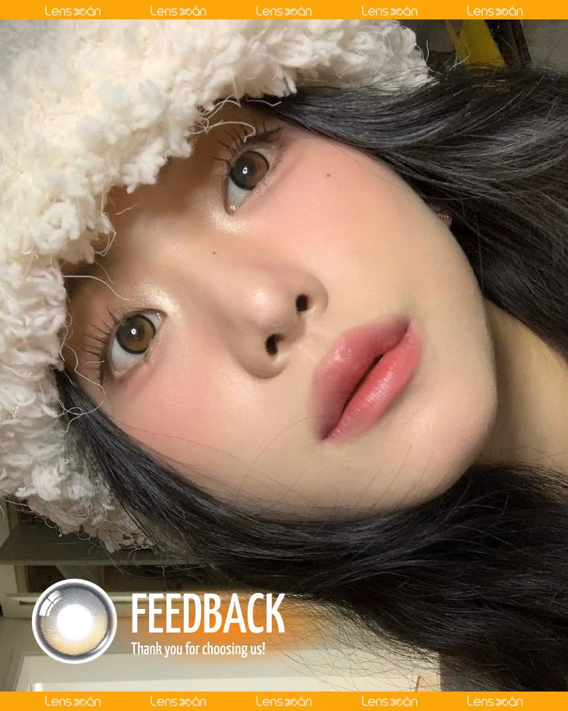 BIG GLOWY MOCHA BROWN – Lens nâu mocha mắt ướt, hack size búp bê
