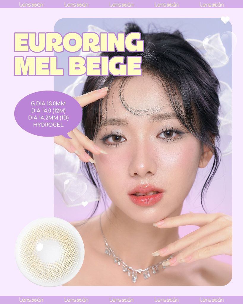 Lens Euroring Mel Beige cho cô dâu – Phong cách Hàn Quốc tinh khôi