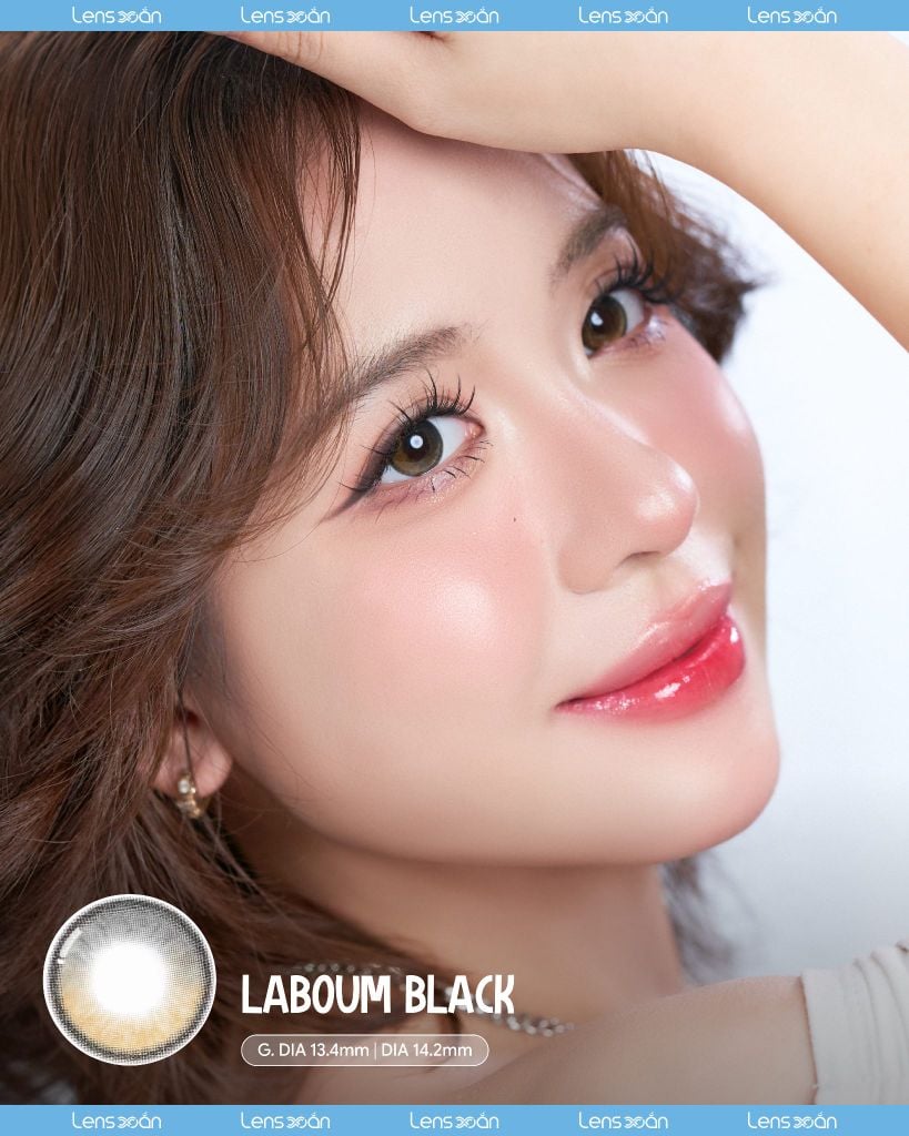 Laboum Black OLENS lens đen highlight nâu vàng G.DIA 13.4mm DIA 14.2mm