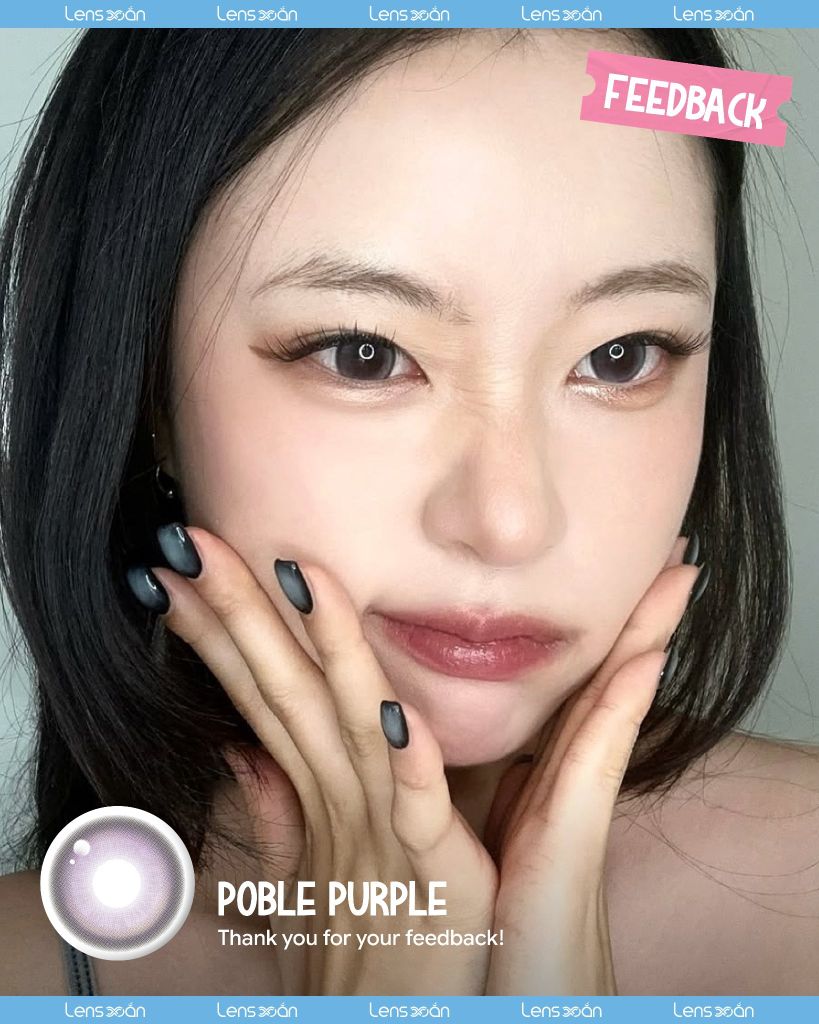 Poble Purple MYFiPN lens tím pastel tự nhiên