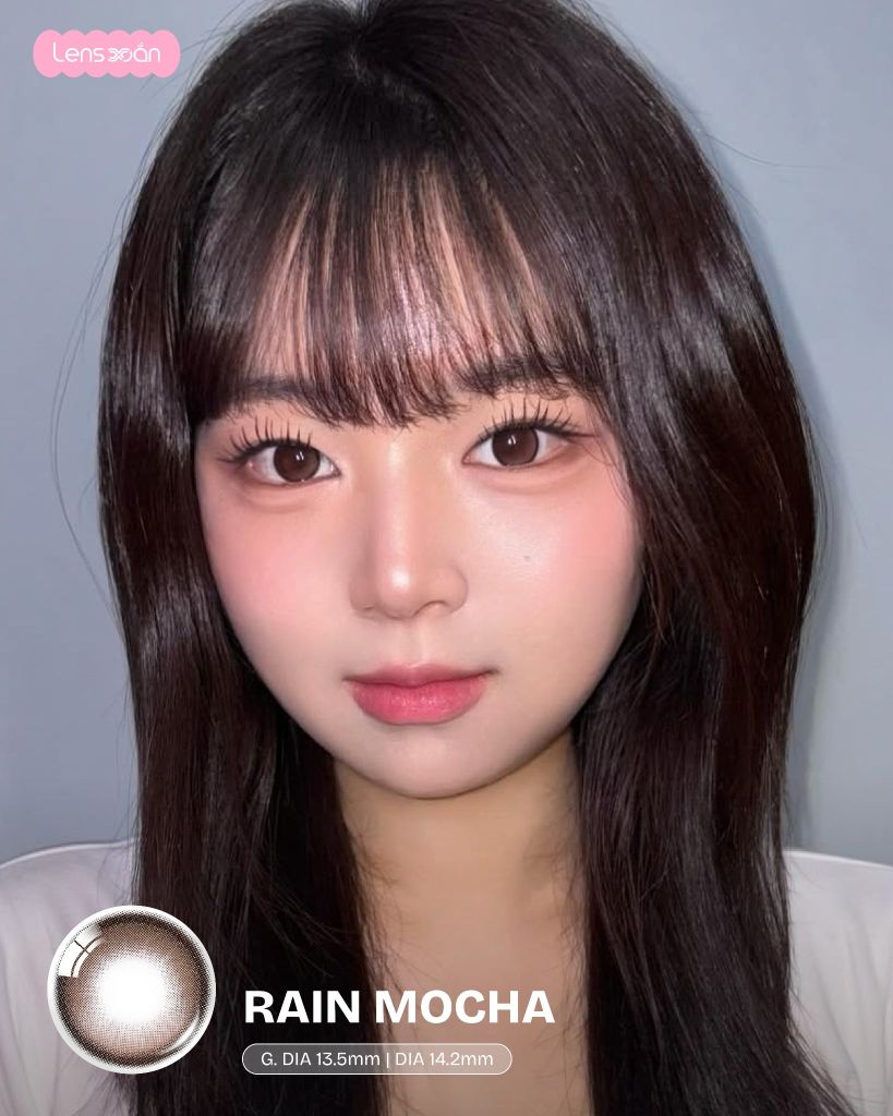 Rain Mocha OLENS lens nâu mocha 1 ngày trong veo chính hãng Lens Xoắn