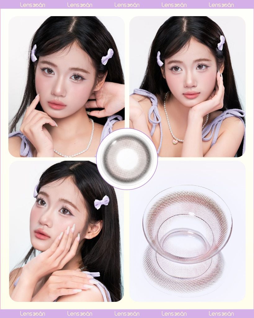 COCO MIO ROZE BROWN – Thiết kế vân lens trong veo từ Lens Xoắn