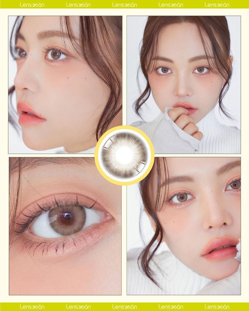 Lens A to Z Brown Hapa Kristin màu nâu choco sữa giãn tròng 13.9mm