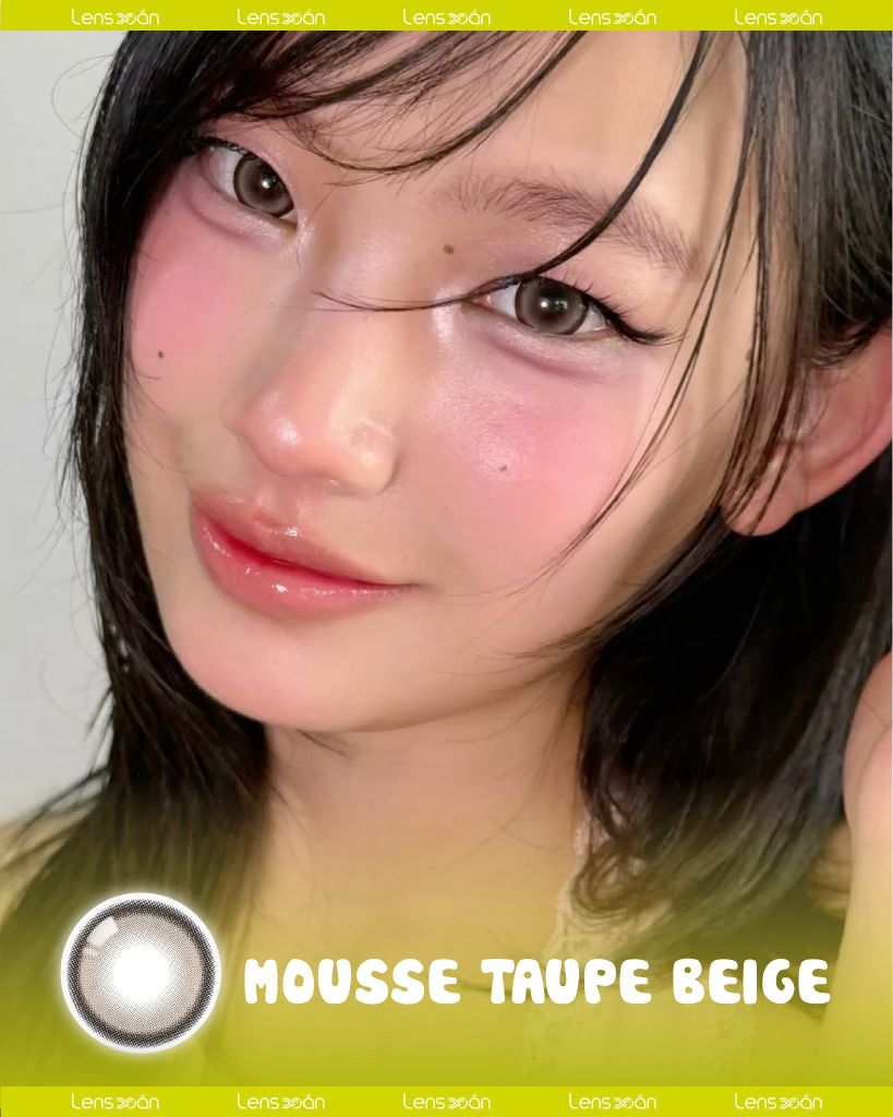 Lens Mousse Taupe Beige OLOLA – Nâu Be Highlight Ánh Khói Cho Makeup Mùa Đông