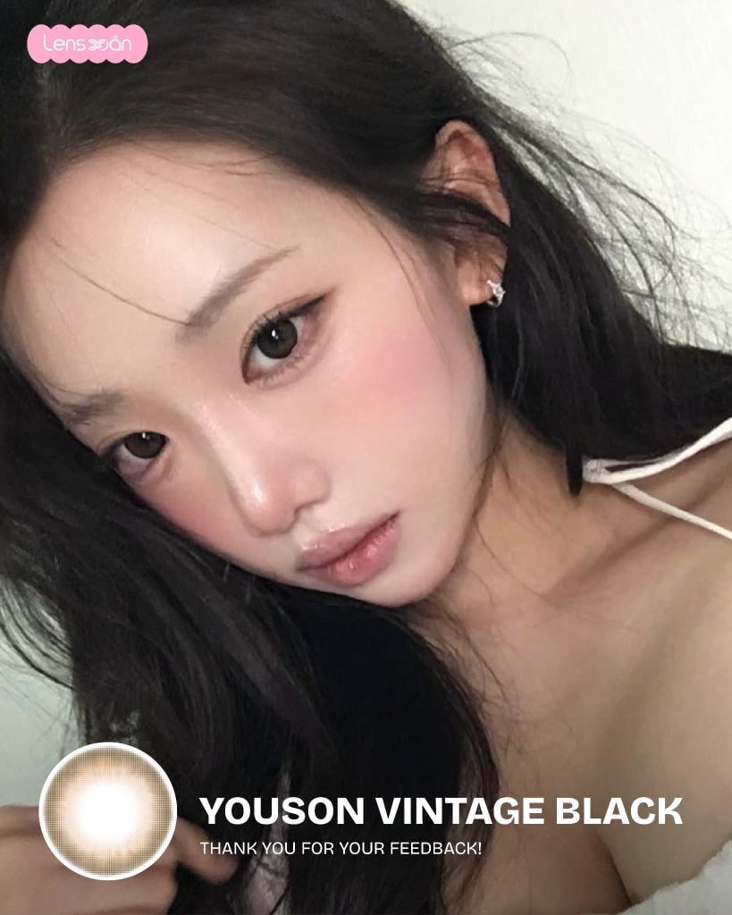 Youson Vintage Black lens đen tự nhiên giãn tròng 13.8mm chính hãng